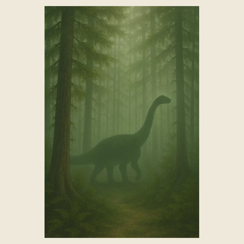 Dinosaure de la forêt nuageuse dans la jungle
