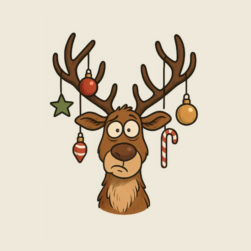 Cerf Rudolph Joyeux Noël doux