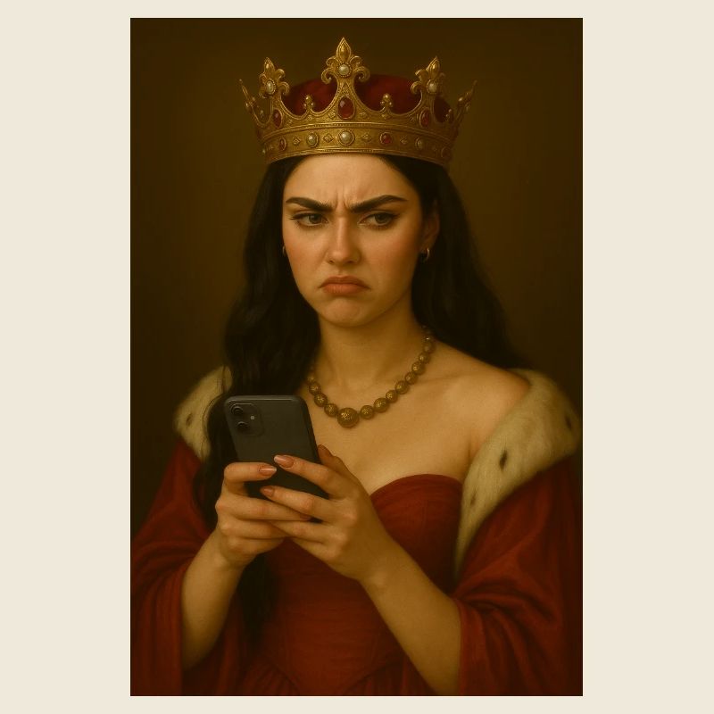 Frustration royale sur le smartphone