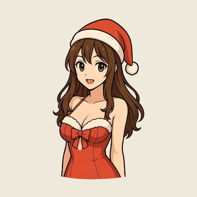 Weihnachts Anime Kostüm
