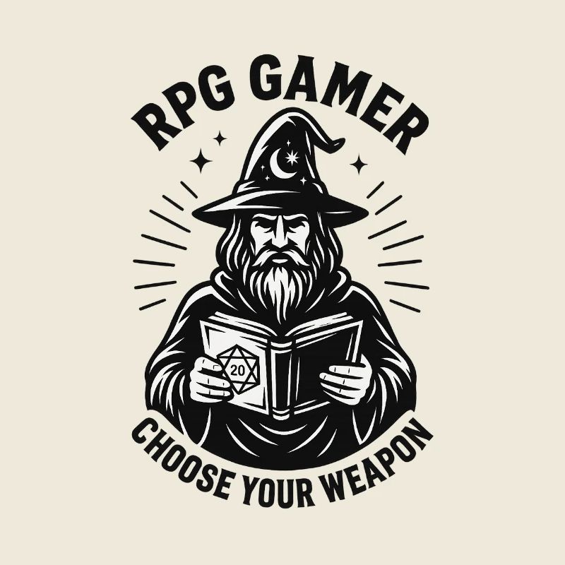 RPG Gamer: Zauberbuch und Würfel