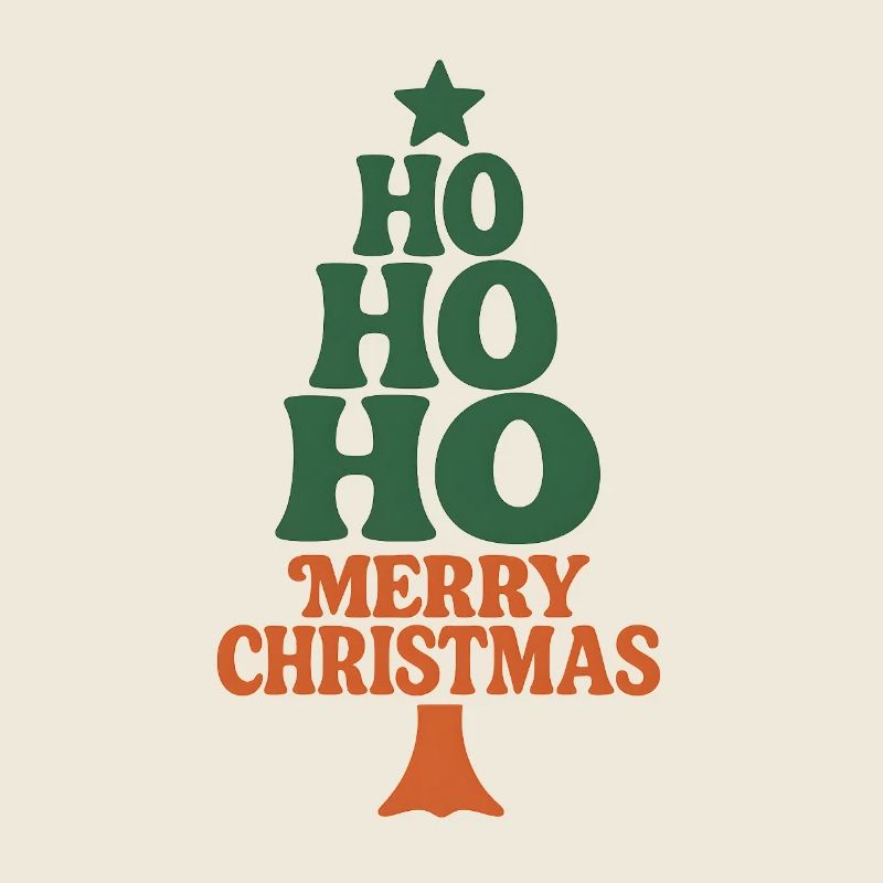 Hohoho Hippie 70s Retro Christmas