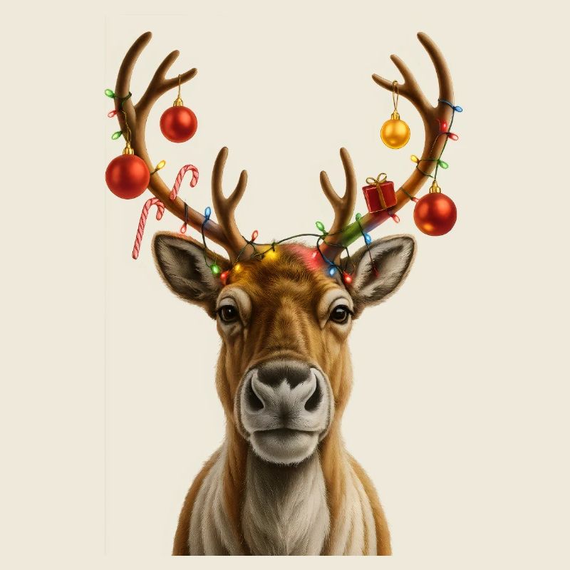 Weihnachs Rentier mit Schmuck