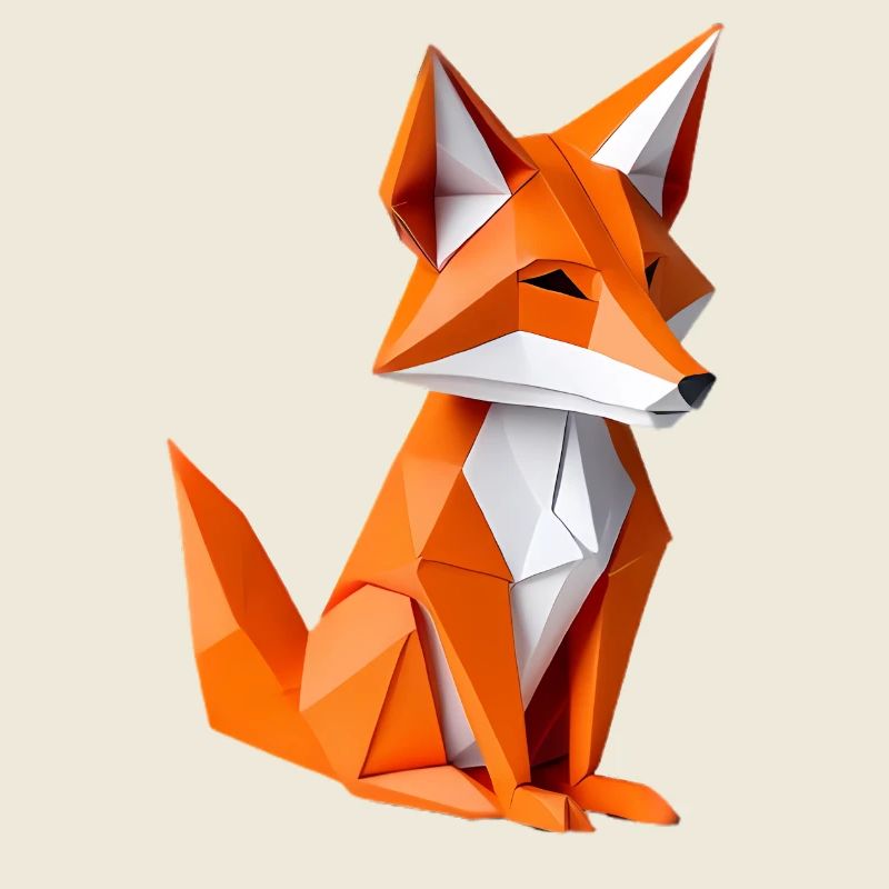 Illustration du renard polygonal