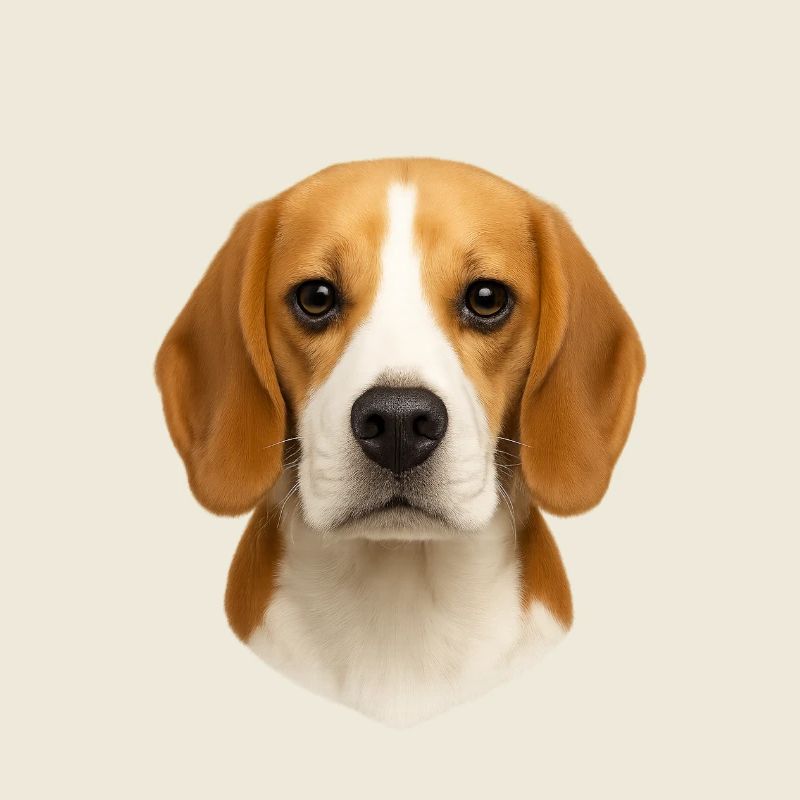 Portrait de tête de beagle