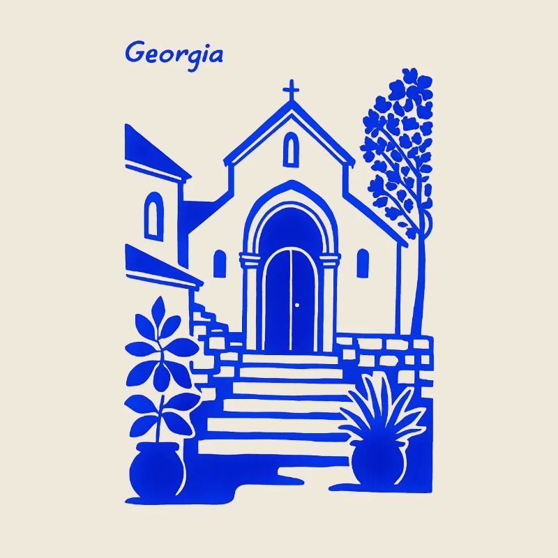 Georgia Blaue Kirchenstufen
