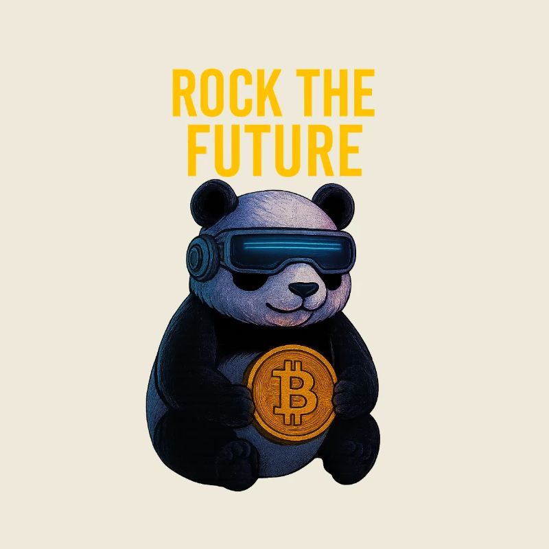 Rock the Future Panda Bitcoin