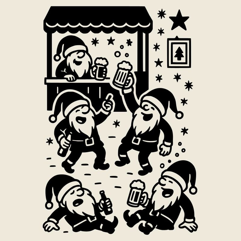 Wichtel Weihnachtsmarkt Glühwein Bier Trinken