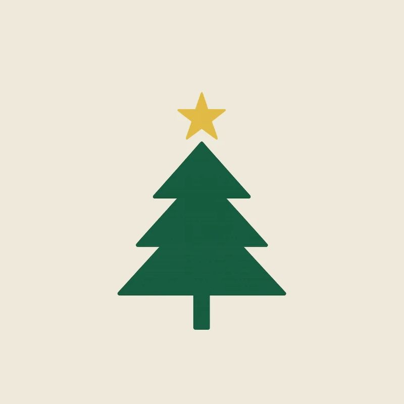 Minimaler Weihnachtsbaum mit Stern