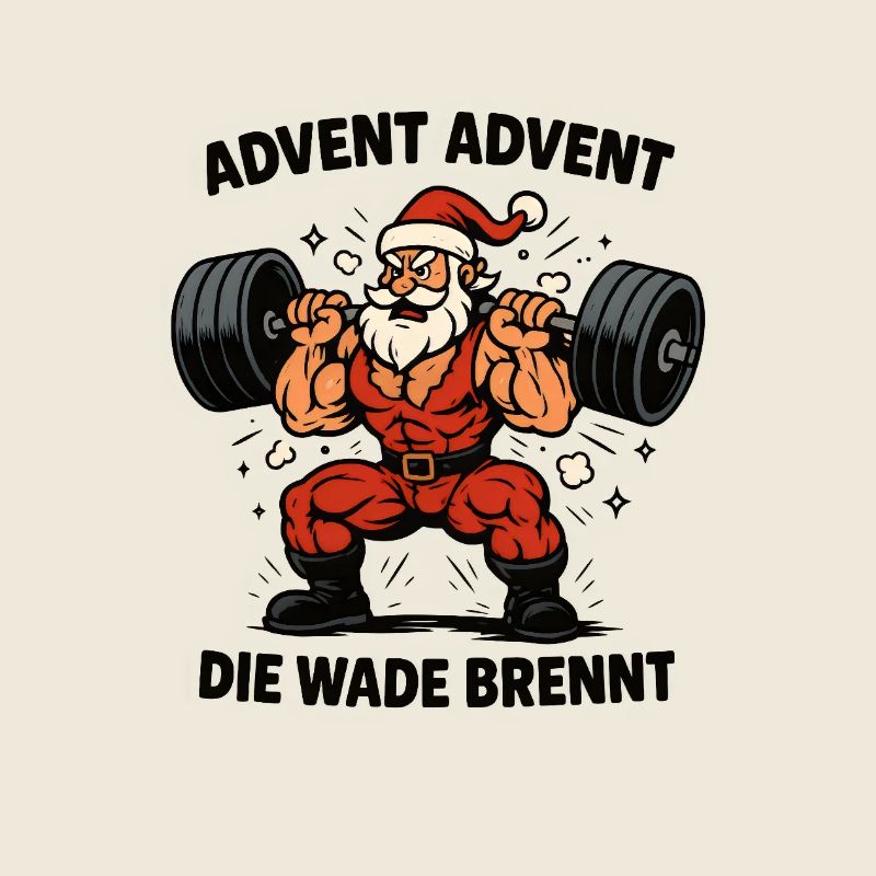 Advent Advent the calf burns Christmas Gym