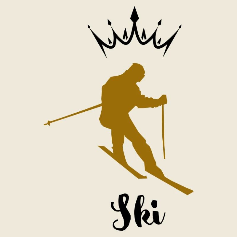 Goldener Skifahrer