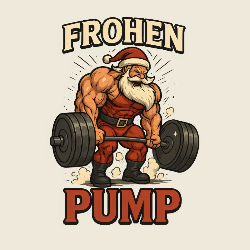 Frohen Pump Gym Weihnachtsmann