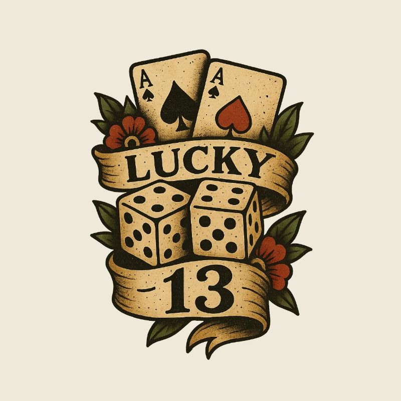 Kartenwürfel Glück 13