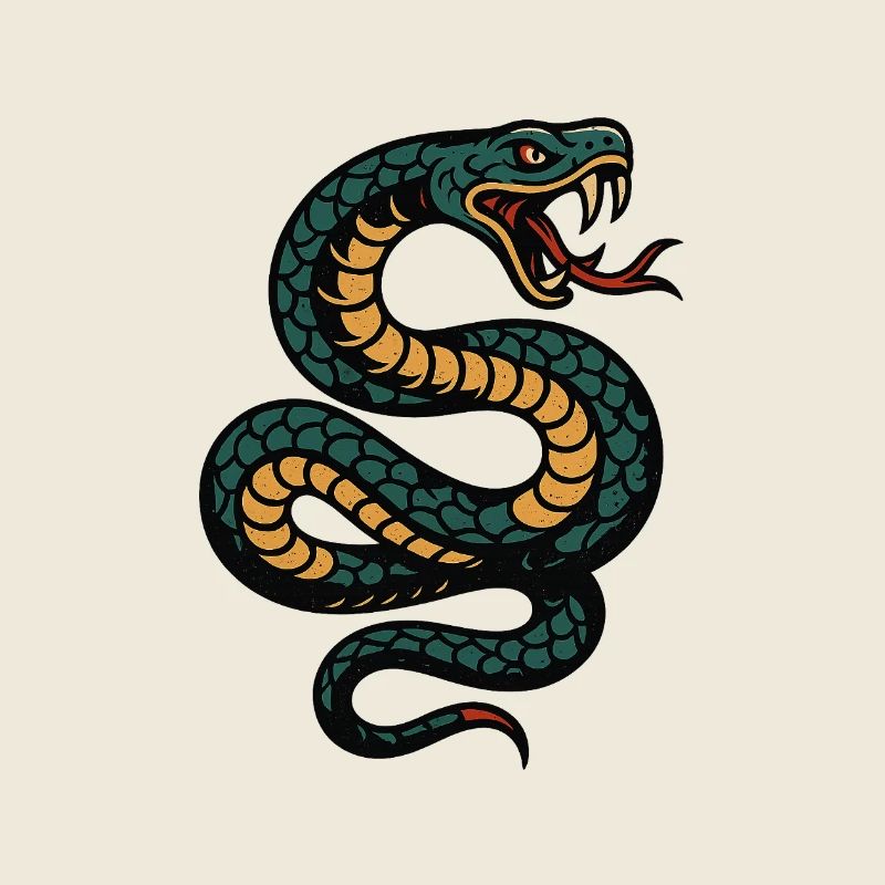 Cobra in Turquoise Gold Pattern