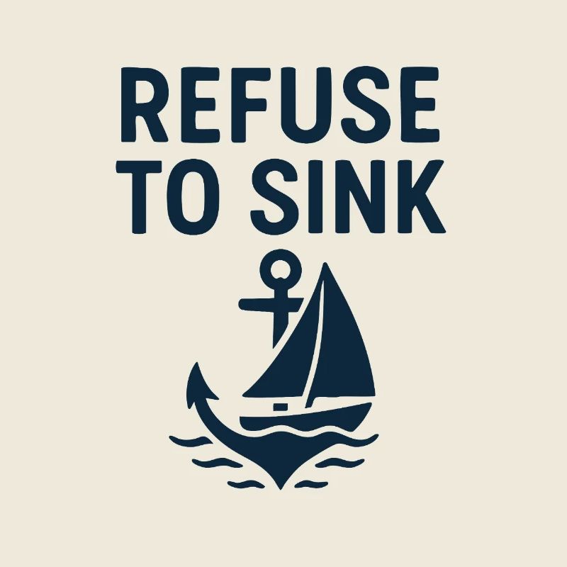 Refuser de couler – Voile Skipper Anchor Sea Say