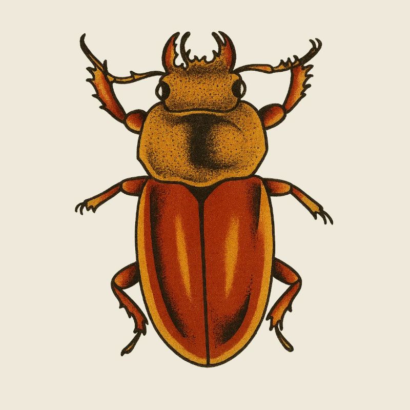 Crimson Bug Art Print