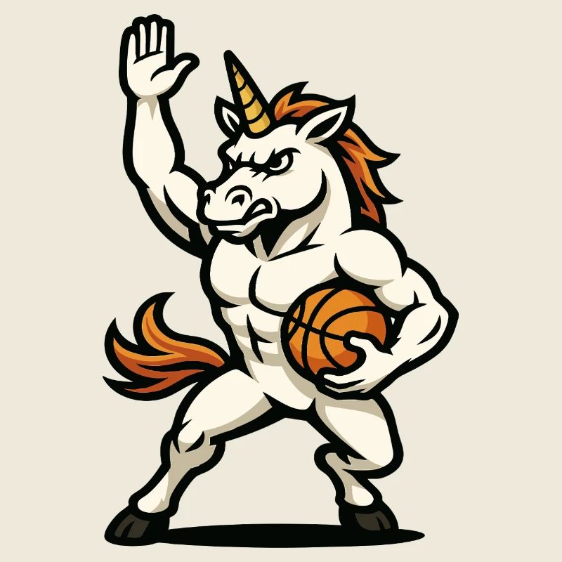 Basketball Unicorn Warrior