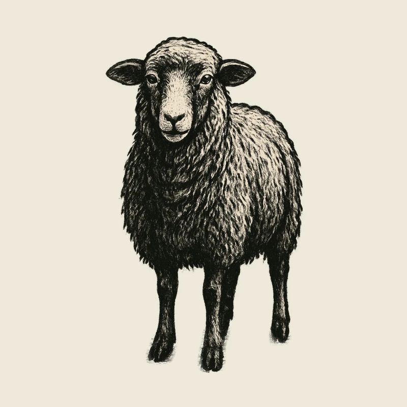 Black Sheep – Mystical Animal Illustration