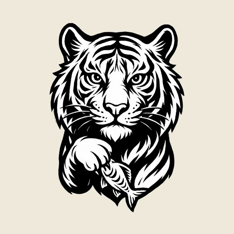 Motif à motif de tigre blanc