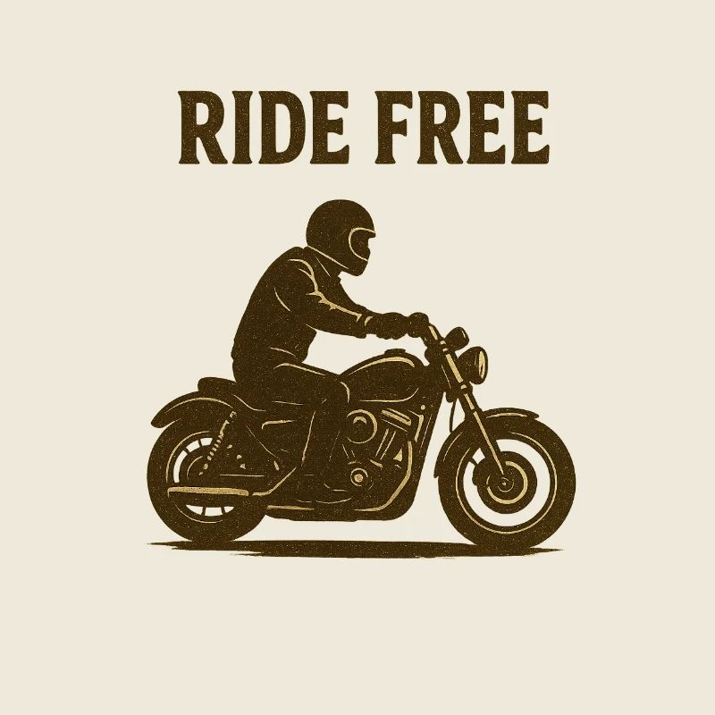 Ride Free Motorrad Silhouette