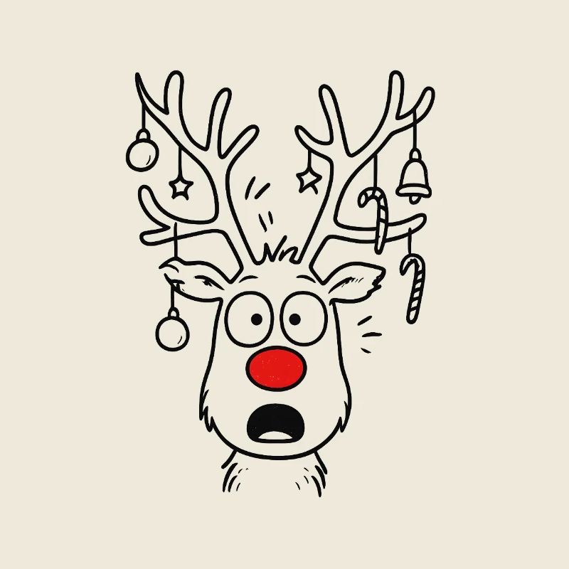 Deer Rudolph Merry Christmas sweet