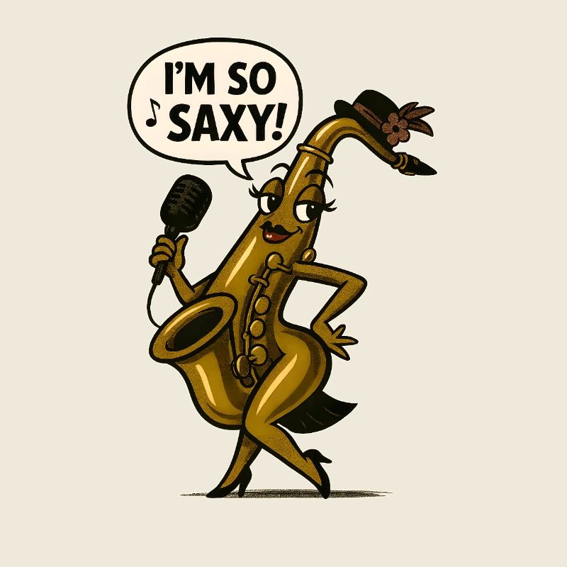 Saxophon-Sängerin mit Mikro