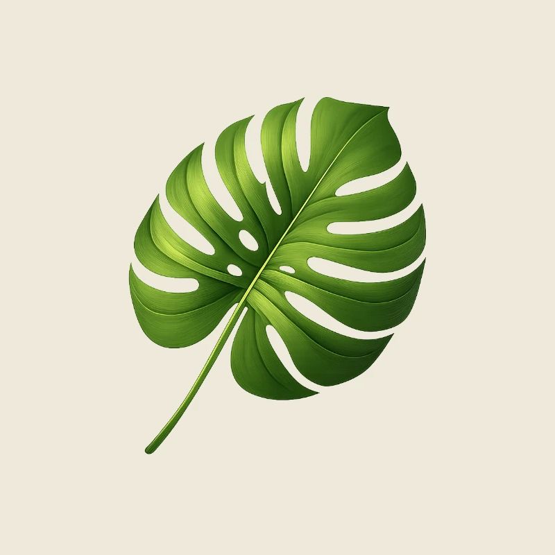 Monstera Blatt Tropischer Grünschimmer