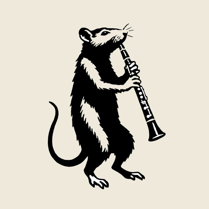Un rat musicien à la clarinette
