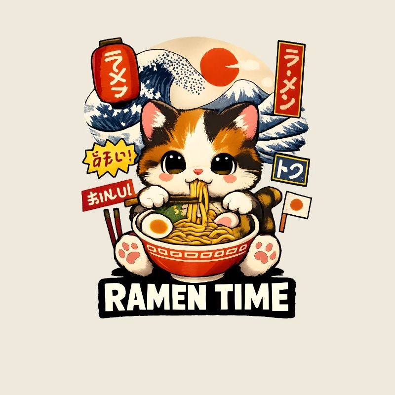 Ramen Zeit Katze Kawaii Bowl