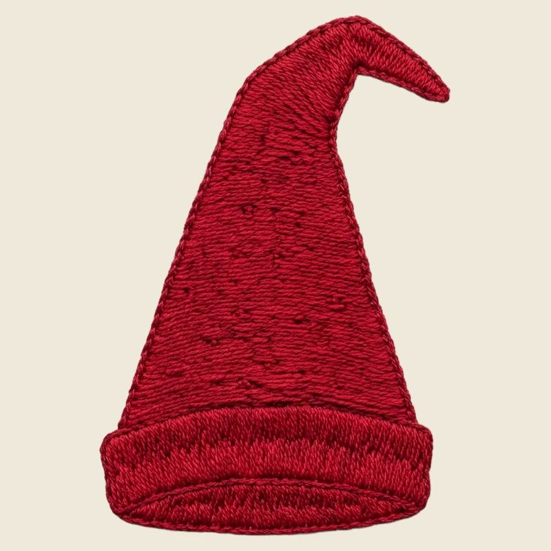 Gnome hat in embroidered look (printed)