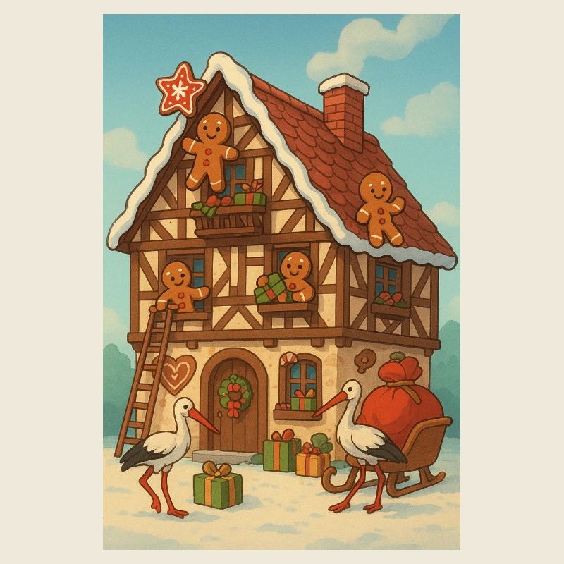 Alsace Half-timbered house fairytale gingerbread
