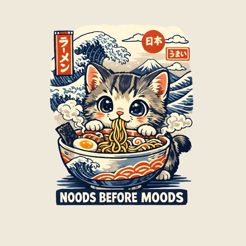 Kawaii Neko Ramen Chat Nouilles Anime