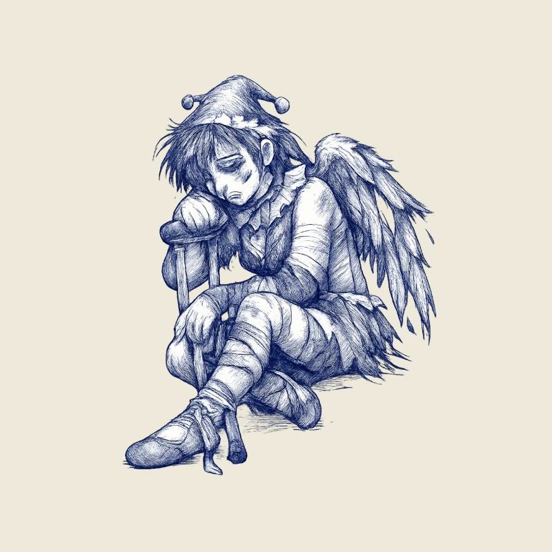 Ange Bleu Triste