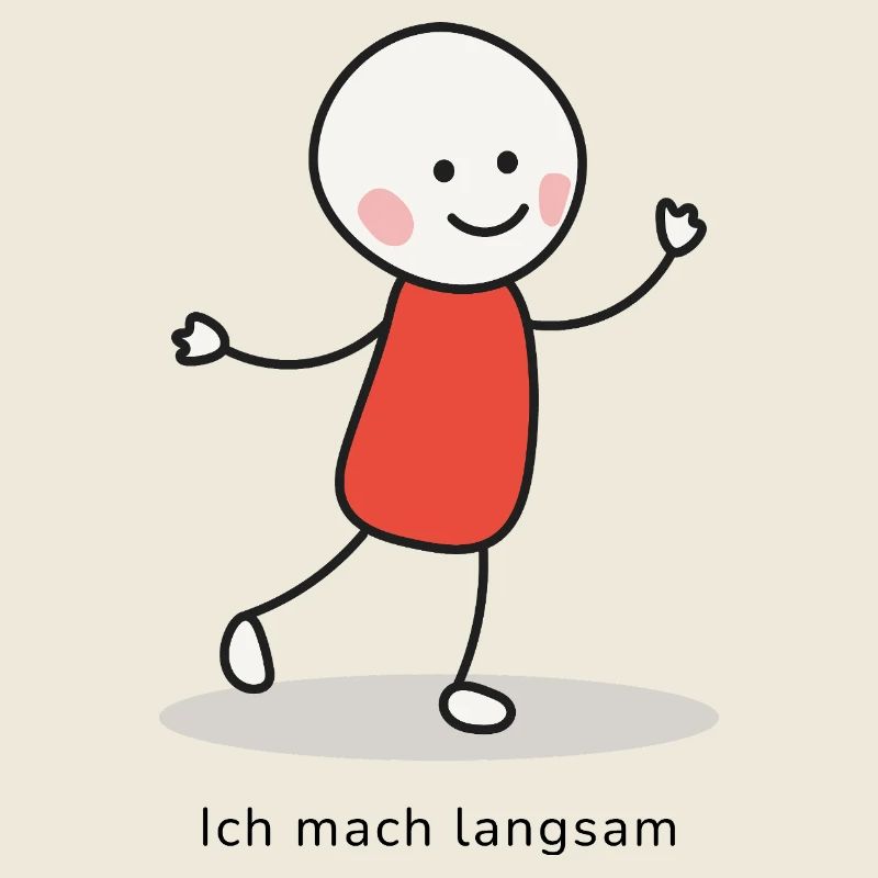 Ich mach langsam – Minimalistischer Charakter