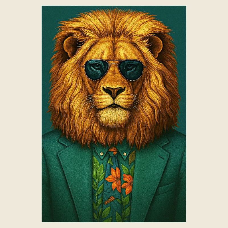Lion élégant et raffiné