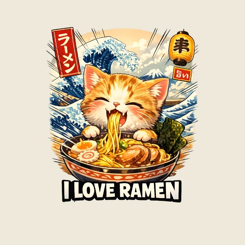 Nouilles Ramen Amoureux des chats