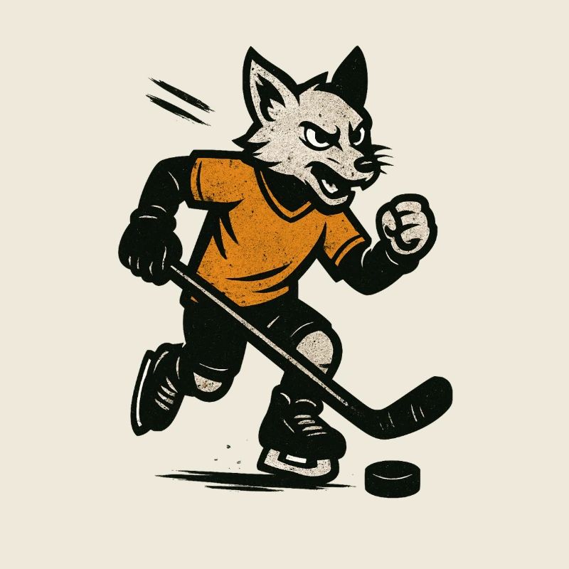 Wolf Hunter Hockey Vintage Wolf