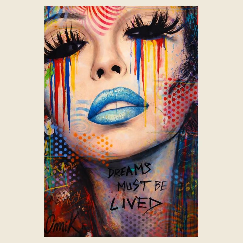 Rêves à vivre Graffiti coloré