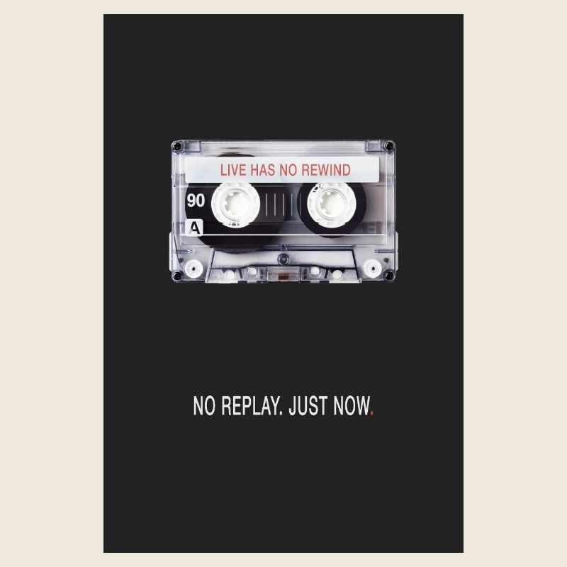 Pas de rediffusion pour l’instant – Affiche vintage sur cassette