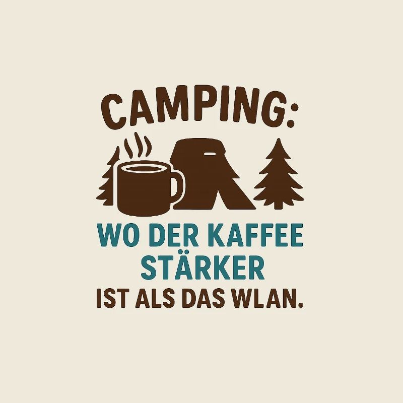 Coffee stronger than Wi-Fi Camping