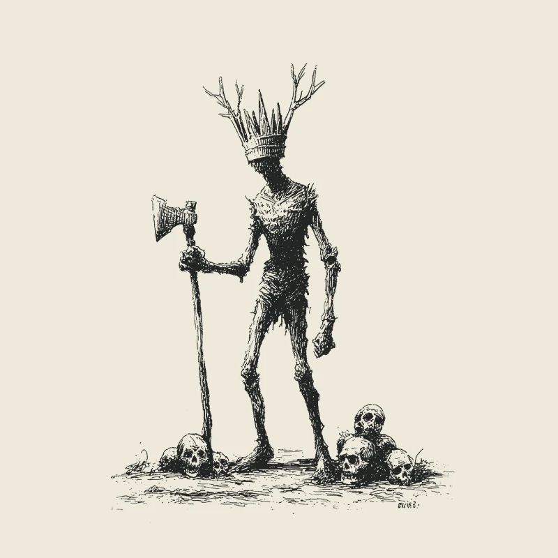 Forest spirit with axe