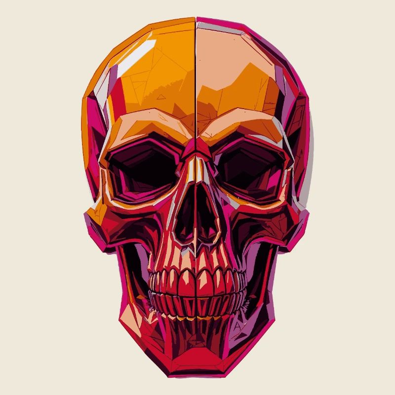Polygon Skull – Geometrisches Schädelmotiv