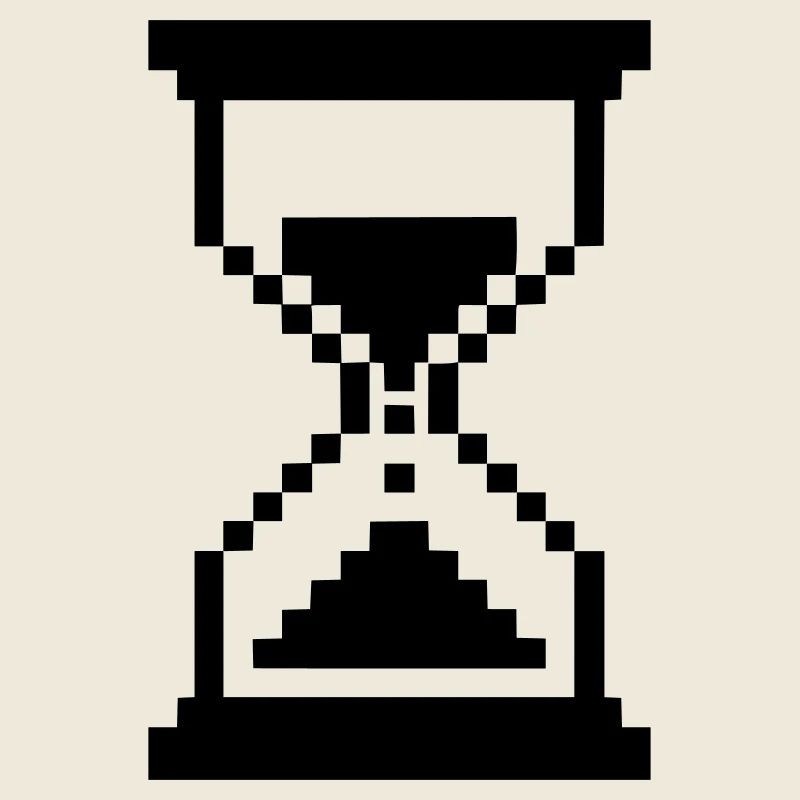 Icône de chargement du sablier pixel