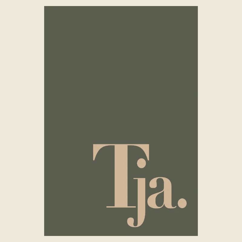 Modernes Typografie Poster – Tja.