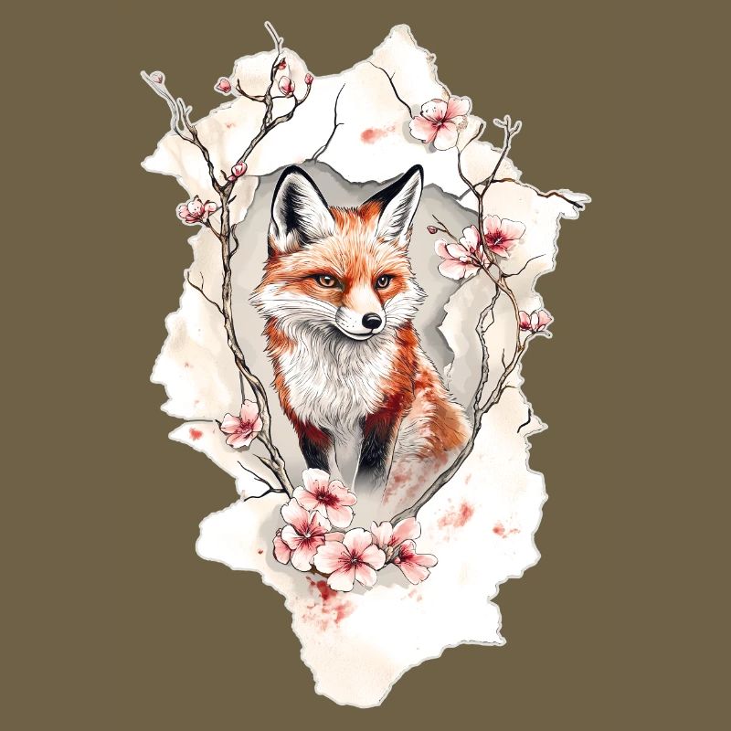 Fuchs Kirschblüten