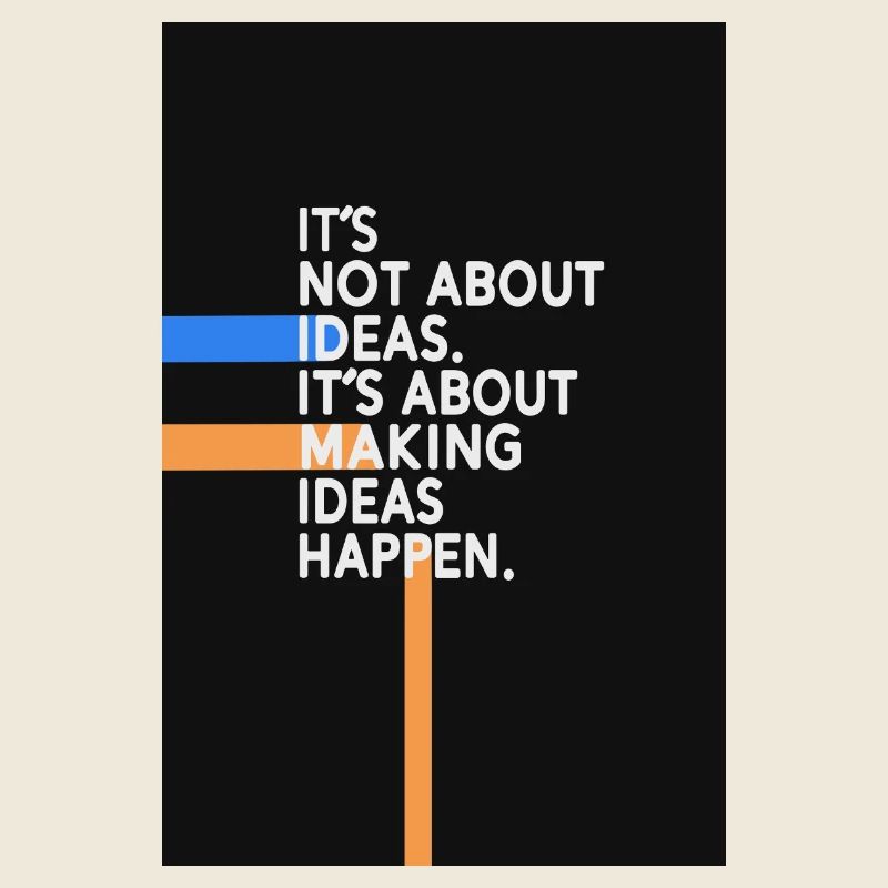 Ideas Happen – Dark Minimal Typografie