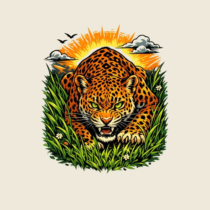 Leopard at sunrise