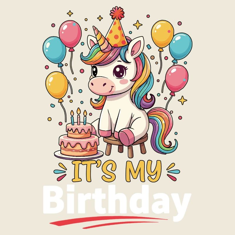 Süßes Einhorn It's my Birthday Geburtstag