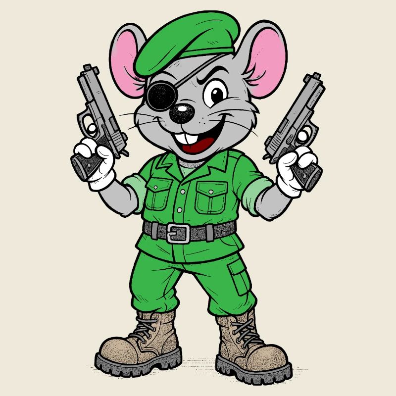 Bewaffneter Maus-Ranger