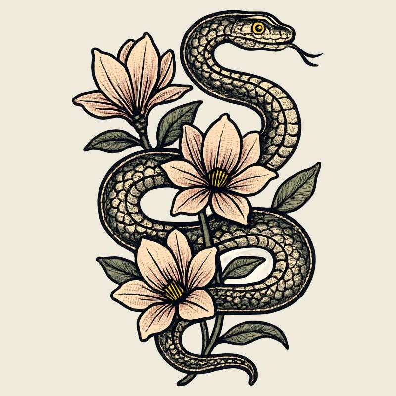 Magnolia des fleurs de serpent